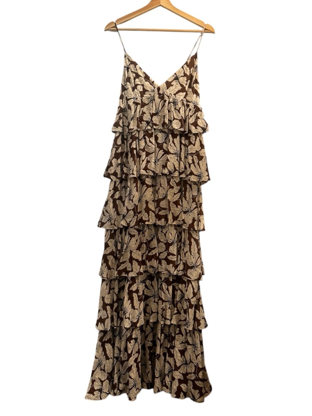 NWT J. Crew Collection Ruffle-Tier Chiffon Floral Sweetheart Cami Tiered Maxi - Picture 2 of 5